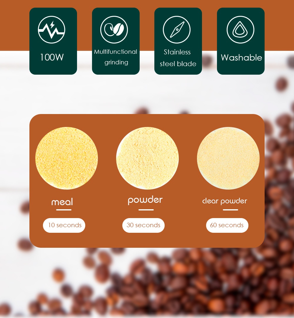 Electric Dry Household Lightweight Grinding Cup Portable Coffee Bean Grinder_voghion.com