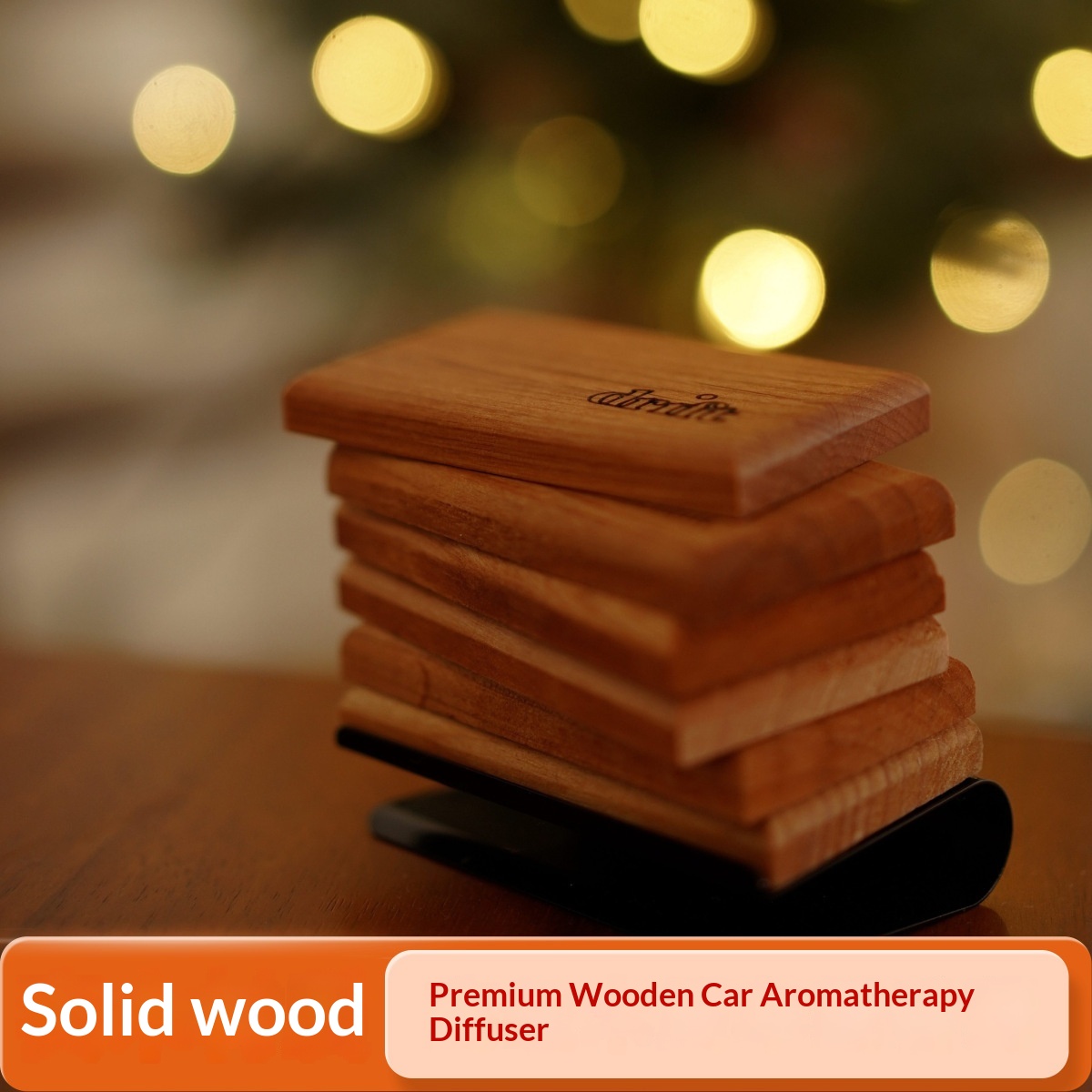 Unsichtbarer Auto-Lufterfrischer für die Sonnenblende: Duftendes Holzornament mit luxuriöser, eleganter Haptik und langanhaltendem Duft._voghion.com