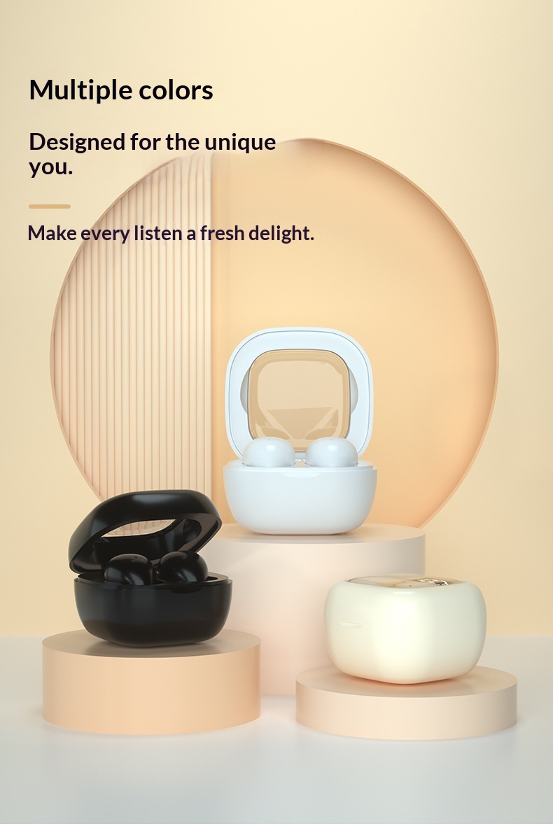 New Mini Bluetooth Earbuds With Digital Display, Noise Cancelling, In-Ear Style, Side Sleeping, Comfortable Wear,_voghion.com