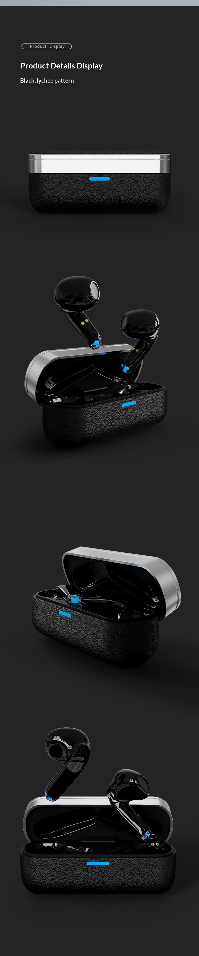Bluetooth Headphones With Luxury Lychee Texture And Wireless Audio_voghion.com
