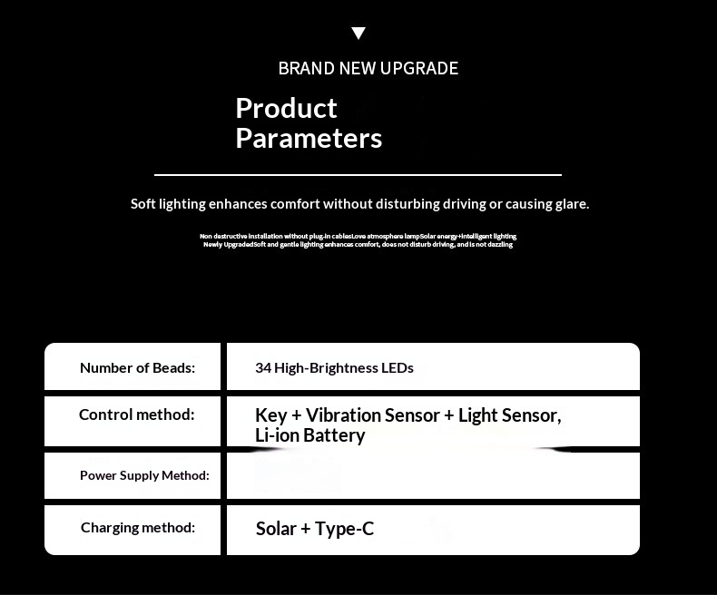 Heart Solar Decorative LED Warning Triangle Rear Window Car Fun Cute Atmosphere Light_voghion.com