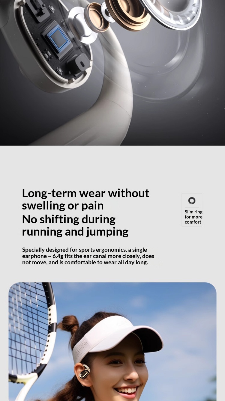 Open-ear Bluetooth Headphones With Wireless Ear-hook & Hd Calls_voghion.com