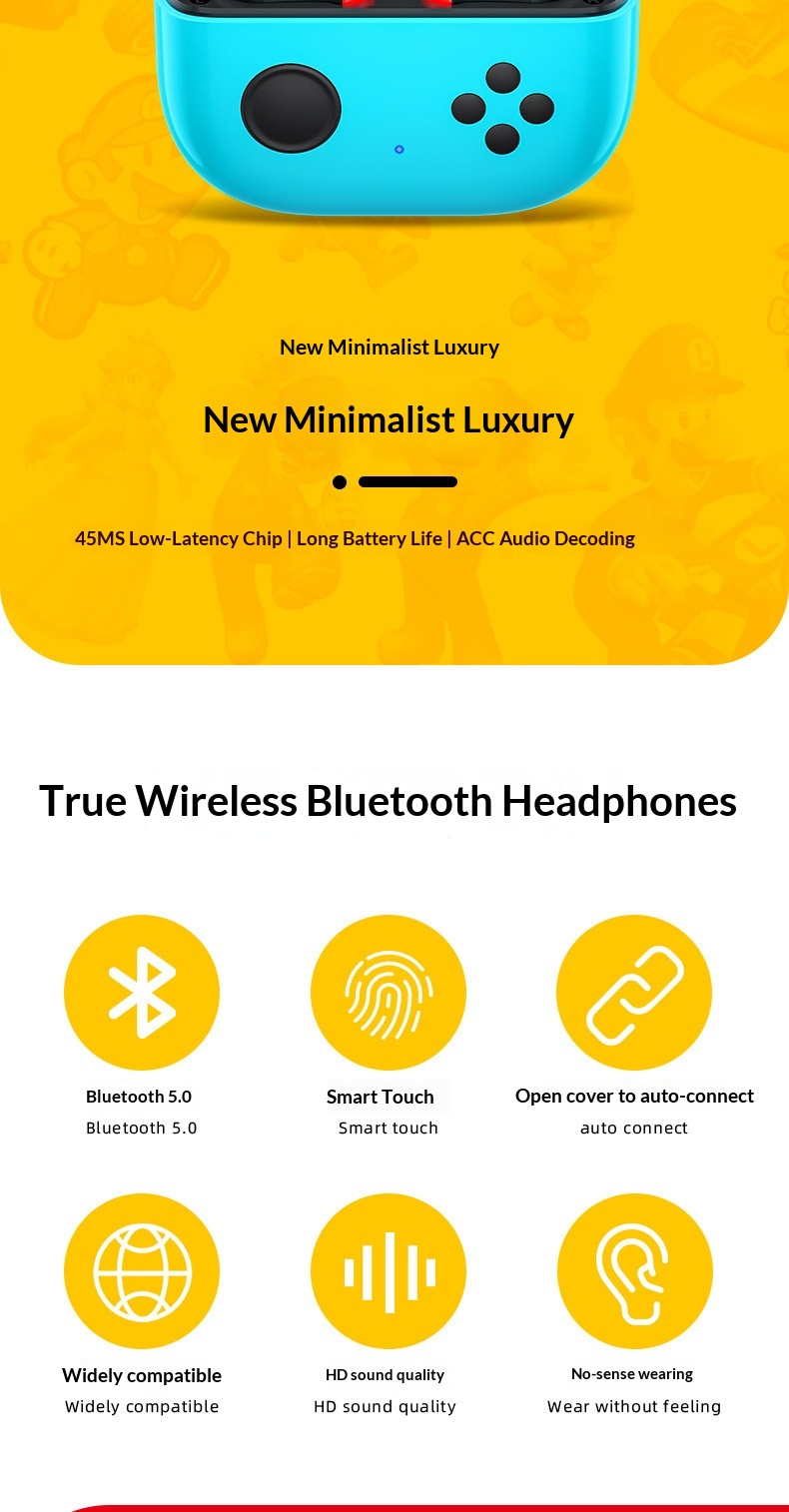Tws Bluetooth Gaming Headphones With Enc Noise Cancelling Tech_voghion.com