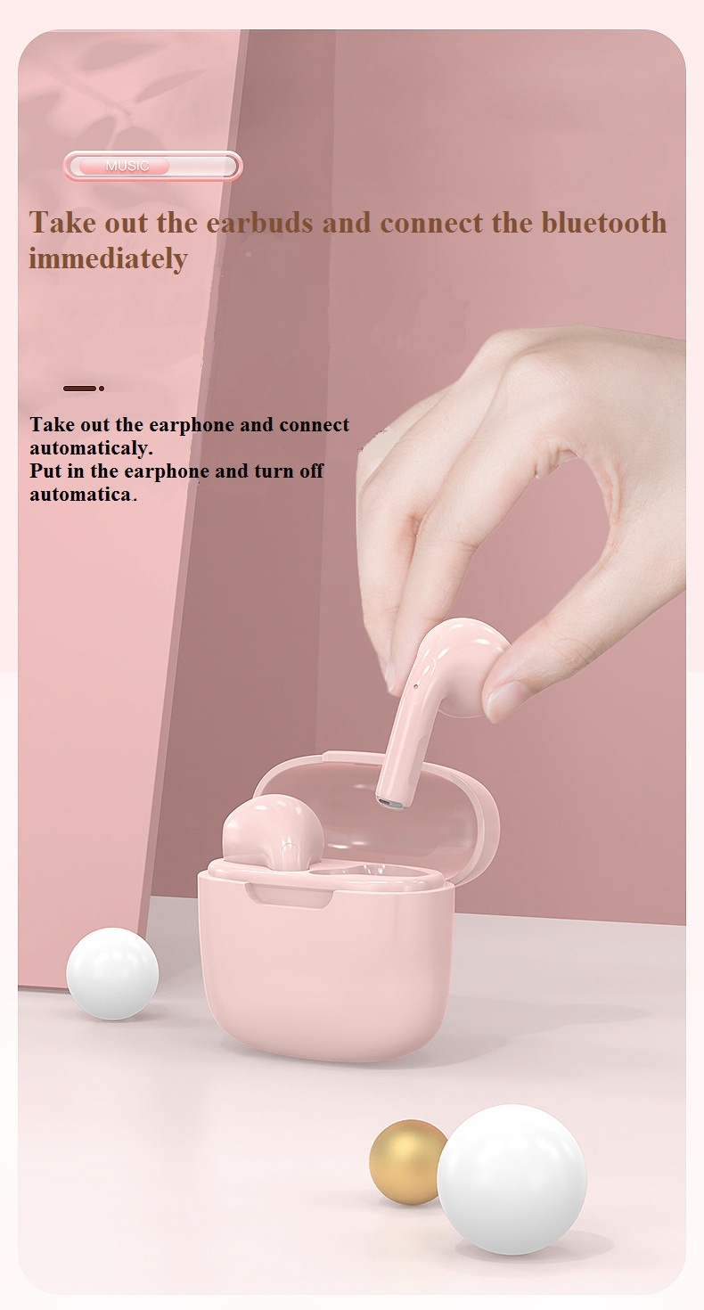 Wireless Bluetooth Headphones Macaron Gaming Earbuds Low Latency_voghion.com