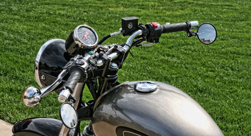 FLYQUICK Cross-Border E-Commerce Runder Motorrad-Rückspiegel, faltbar, konvex, Lenkerspiegel_voghion.com