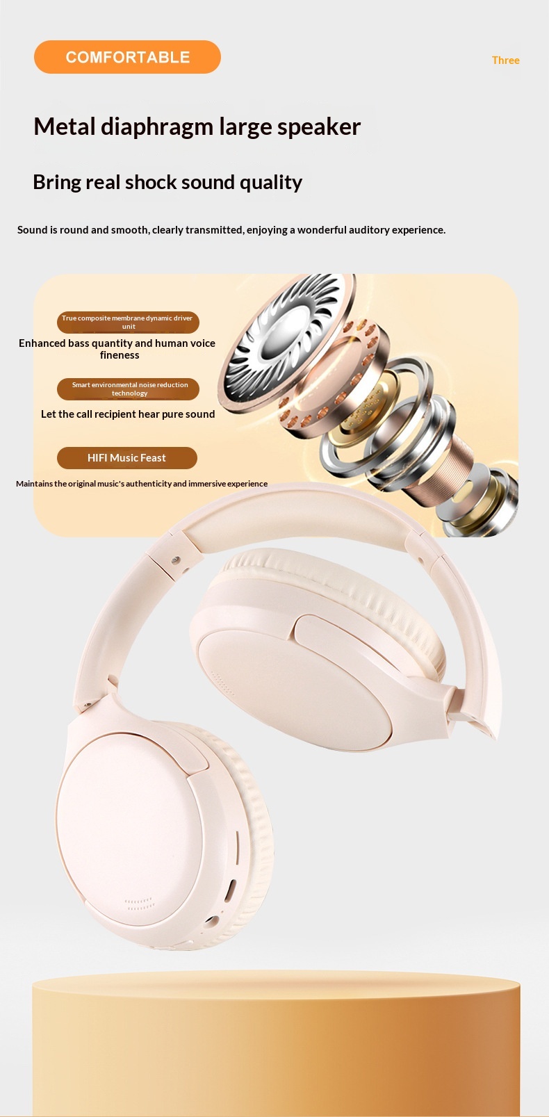 Student Ear Return Headphones Study Aid Long Battery Life Wireless Recitation Learning Headset Bluetooth 6.0_voghion.com