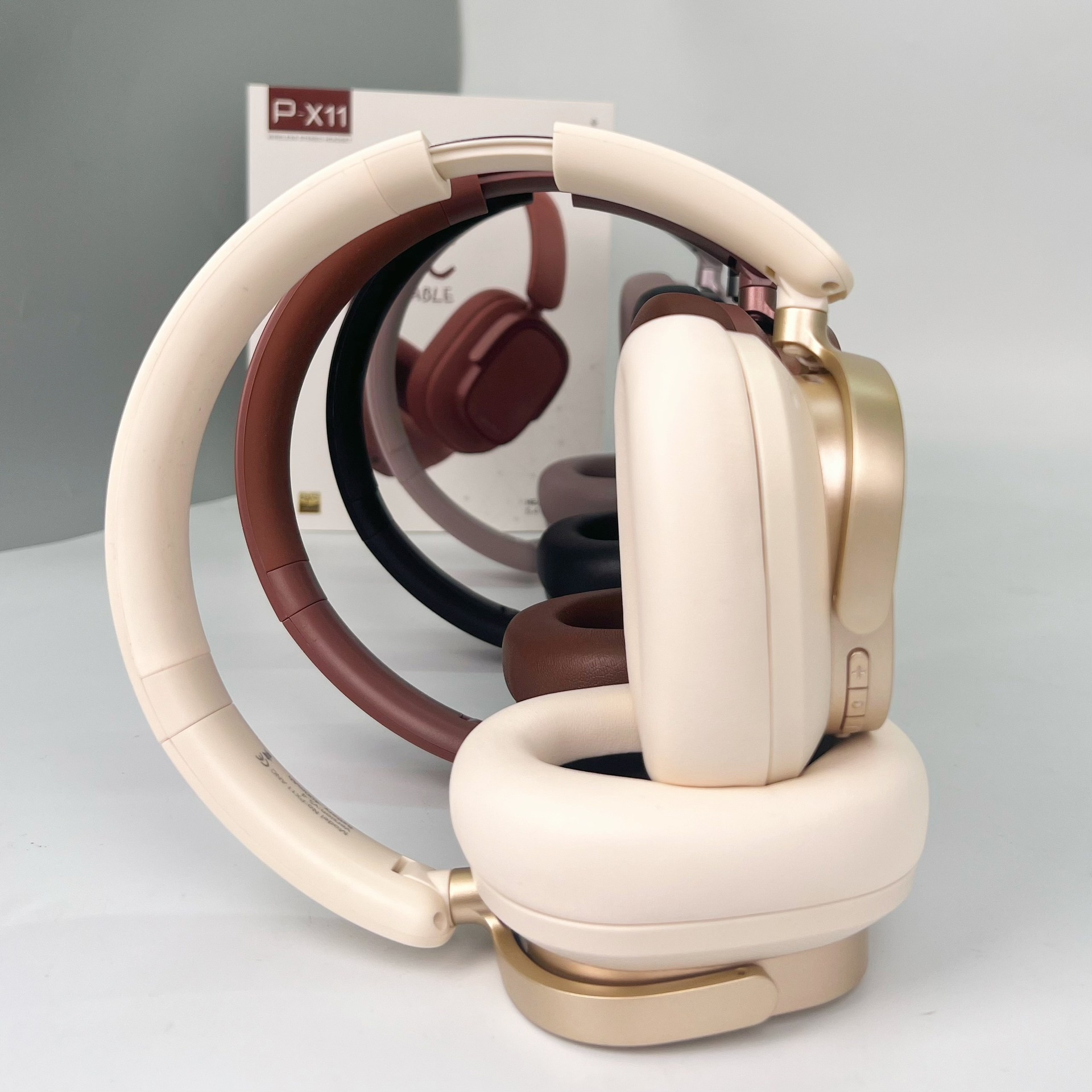 Retro New Active Noise Cancelling Wireless Over-Ear Bluetooth Headphones With Deep Bass Full Coverage Headset_voghion.com