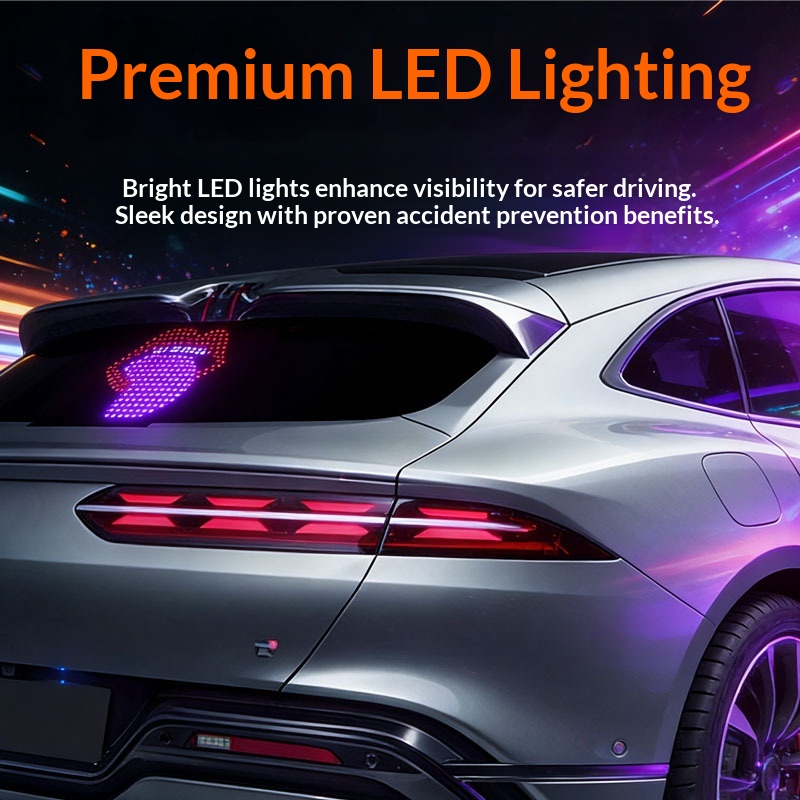 Lip-shaped Car LED Display Decorative Red Lip Personalized Modification Ambient Warning Light, Cross-border Hot Seller_voghion.com