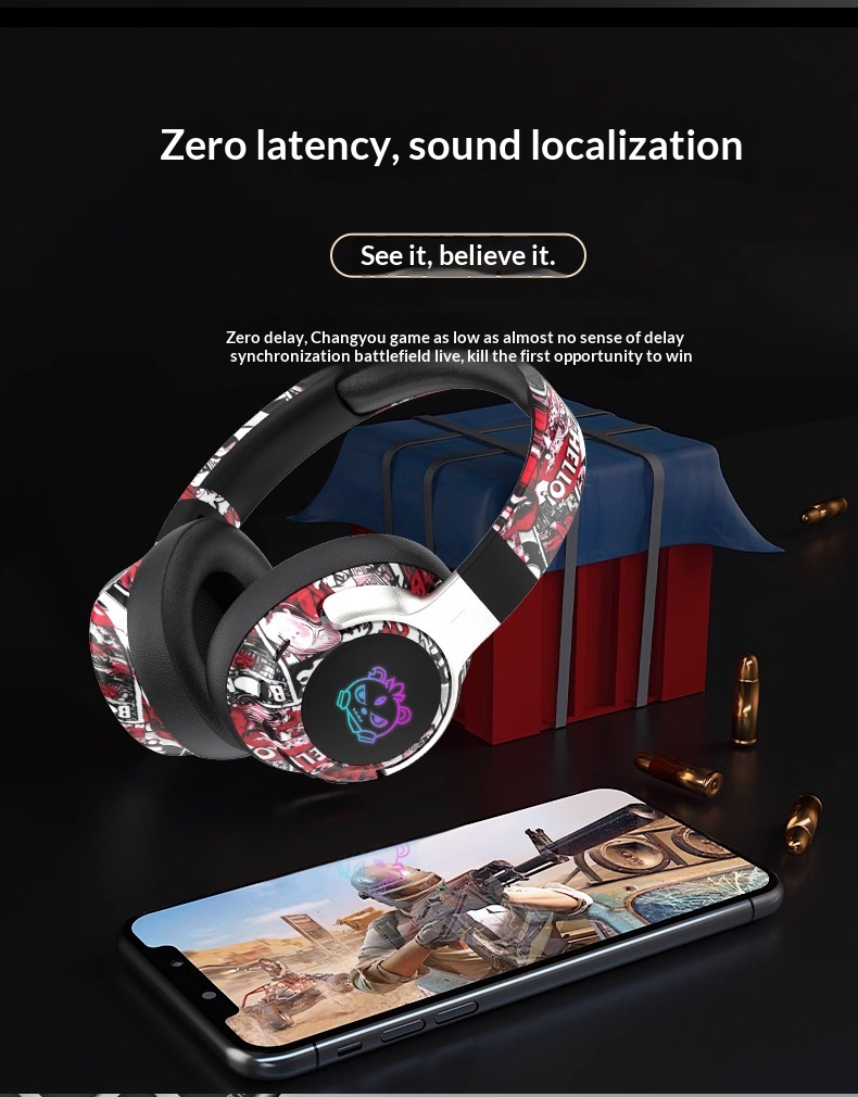 Chinese-style Bluetooth Gaming Headphones Over-ear Wireless_voghion.com