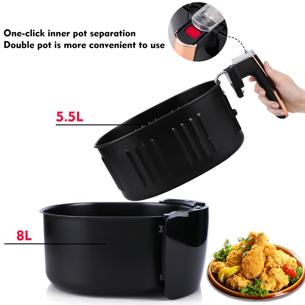 Smart Air Fryer With Touchscreen For Healthy Cooking_voghion.com