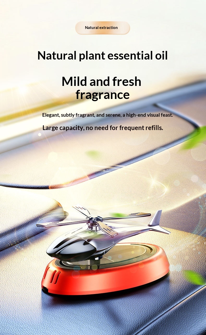 Air Freshener Solar-Powered Perfume Rotating Airplane Ornament Odor Removal Fragrance Long-Lasting Scent In Car_voghion.com