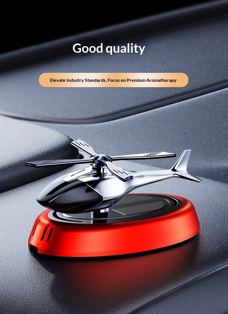 Air Freshener Solar-Powered Perfume Rotating Airplane Ornament Odor Removal Fragrance Long-Lasting Scent In Car_voghion.com