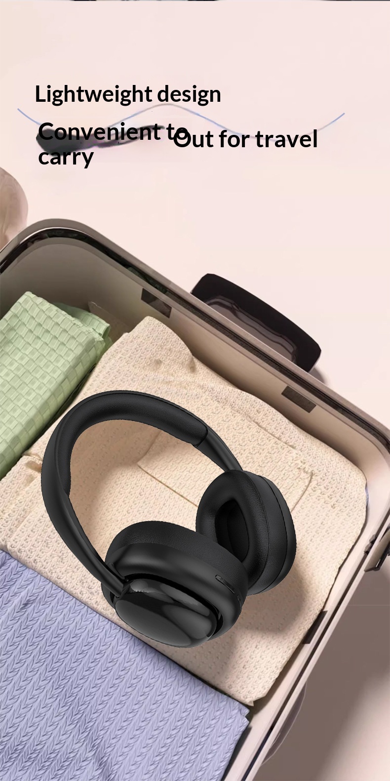 Customized Cross-border Private Model P7236 Wireless Over-ear Bluetooth Headphones With Full-coverage Earcups, Stereo_voghion.com