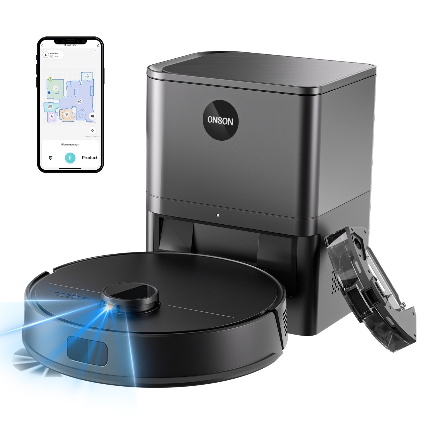 Cross-border M30+ Robot Cl, Intelligent Fully Automatic Recharging Dustbin, LDS Whole House Mapping Laser Vacuum_voghion.com