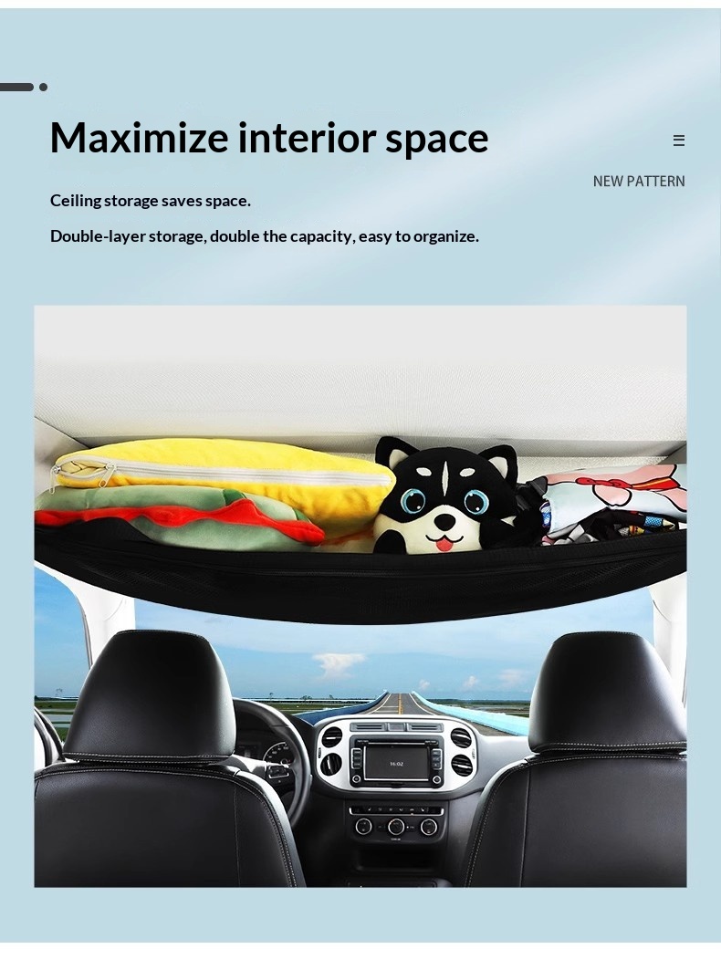 Rete portaoggetti da soffitto per auto organizer da viaggio_voghion.com
