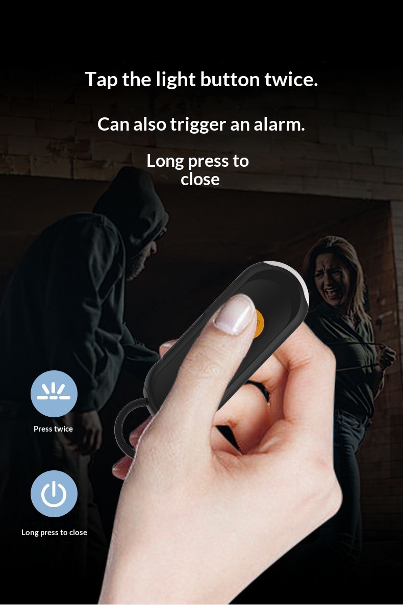 High Decibel Pull-out Female Anti-wolf Alarm SOS Call Lighting Function MFI Anti-lost Global Positioning Device_voghion.com