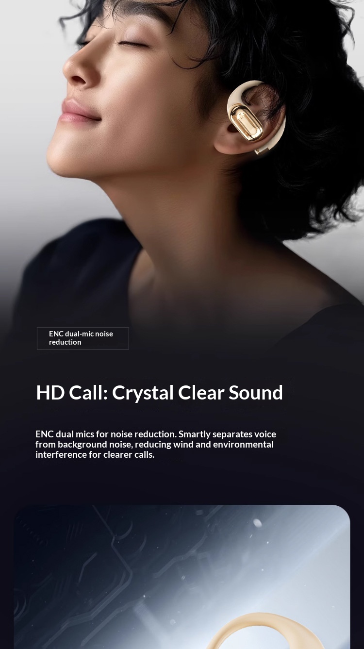 Open-ear Bluetooth Headphones With Wireless Ear-hook & Hd Calls_voghion.com