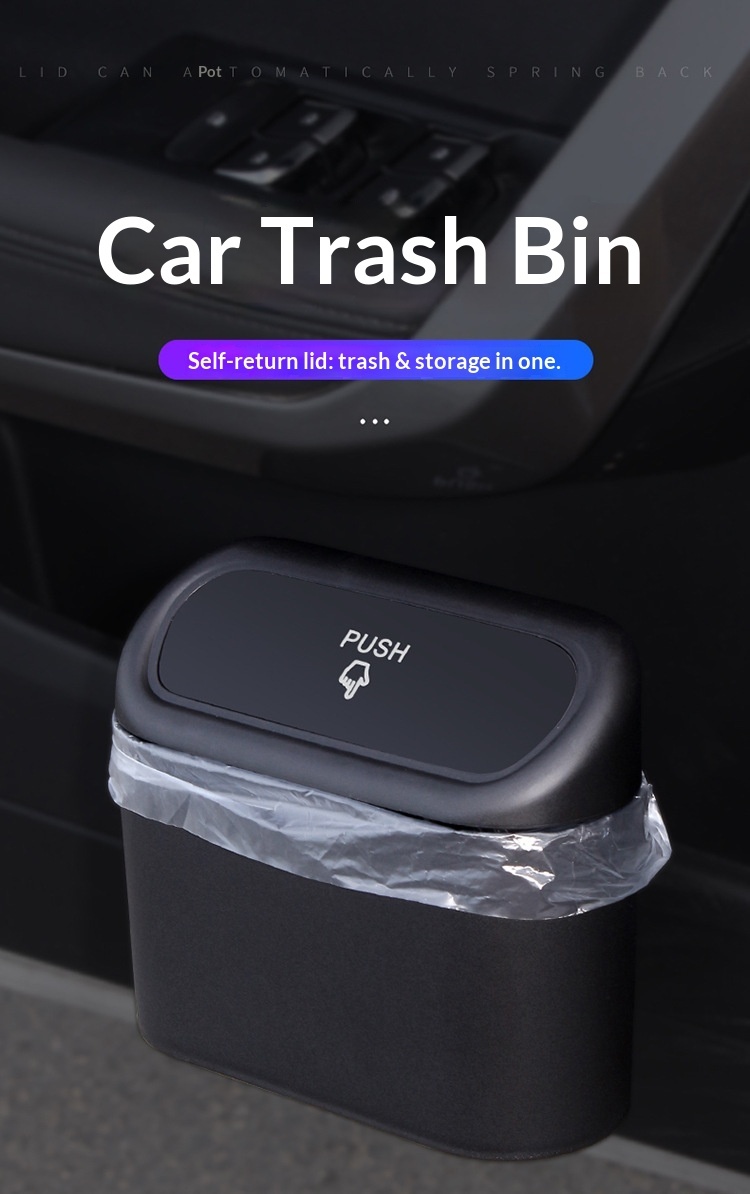 Cestino da appendere alla portiera dell'auto, pratico e multifunzionale, ideale per la fila anteriore._voghion.com