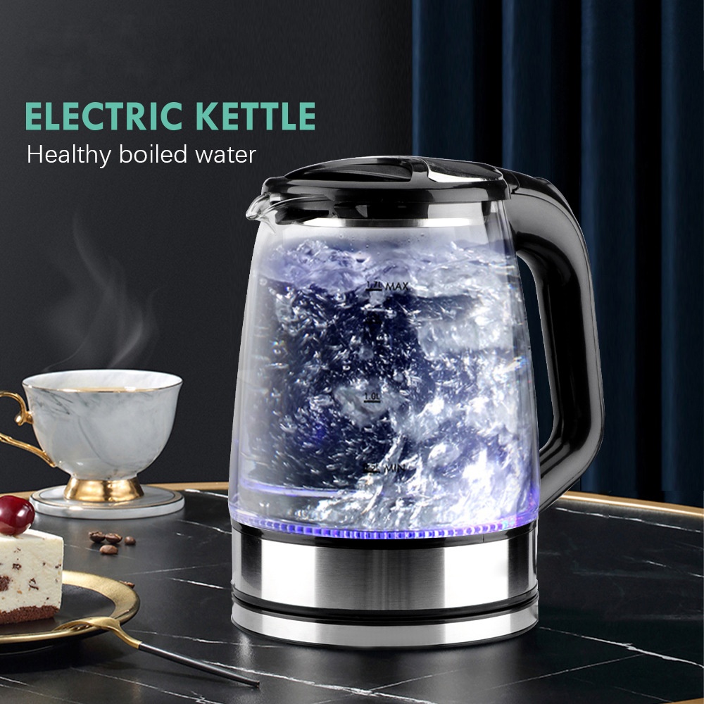 RAF European Standard Hot Selling Household Glass Electric Kettle 2.2L Large Capacity Inner Wall Marking Water Boiler_voghion.com