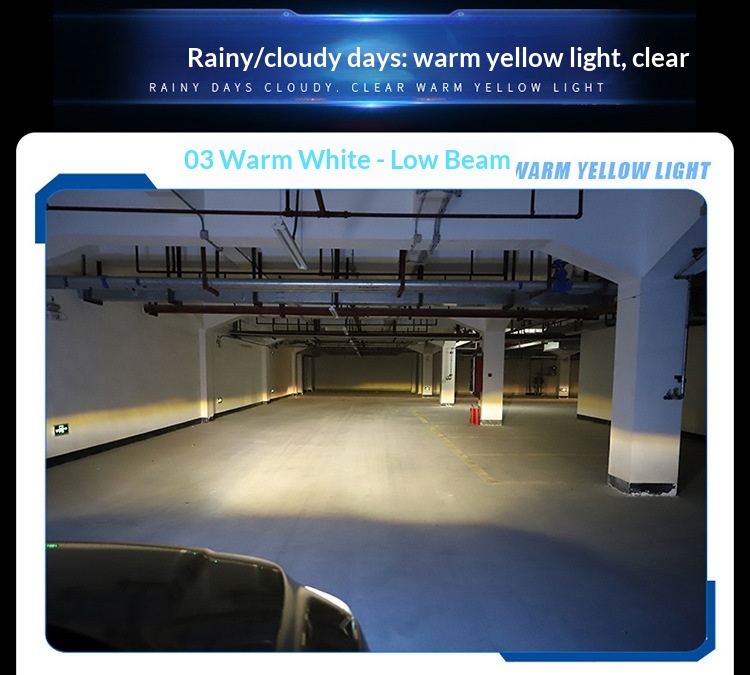 Lâmpadas led de farol para carro m5 bicolor alta luminosidade_voghion.com