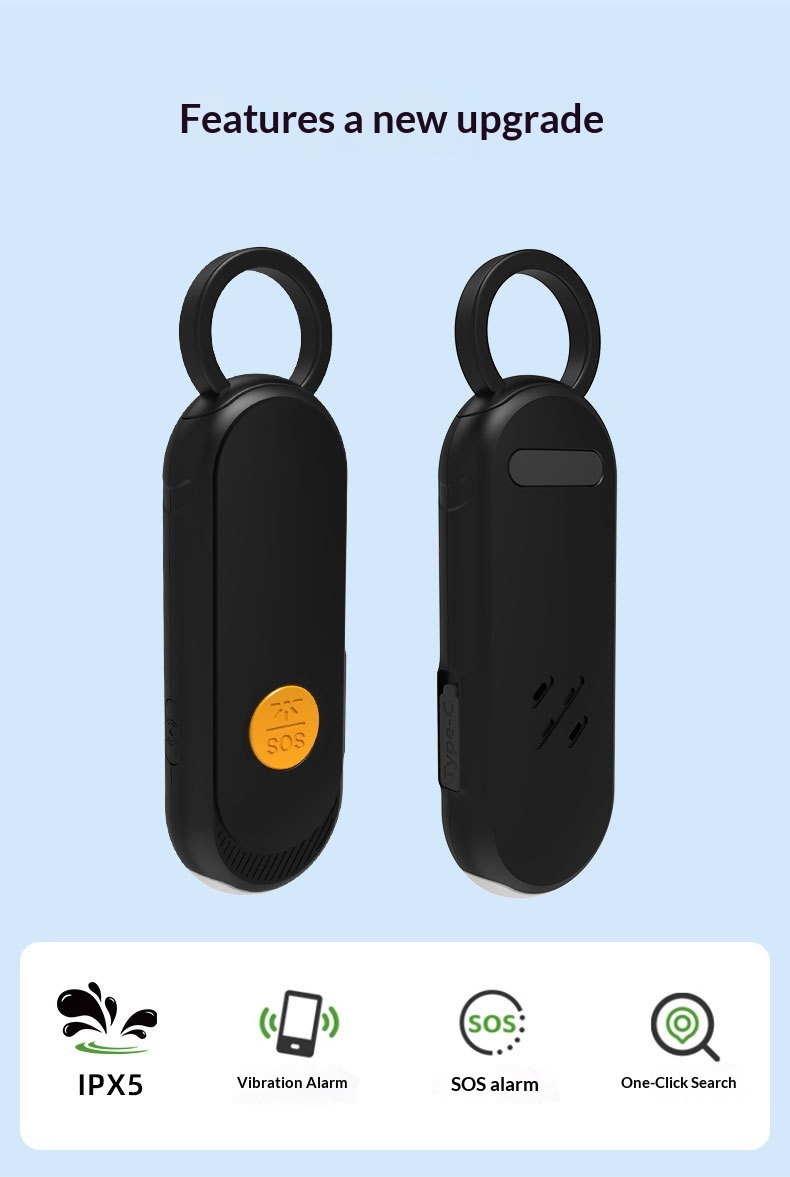 High Decibel Pull-out Female Anti-wolf Alarm SOS Call Lighting Function MFI Anti-lost Global Positioning Device_voghion.com