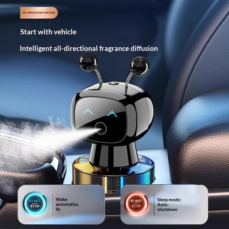 Creative Car-mounted Smart Aromatherapy Car Perfume Air Conditioner Vent Decoration Long-lasting Fragrance Light Scent_voghion.com