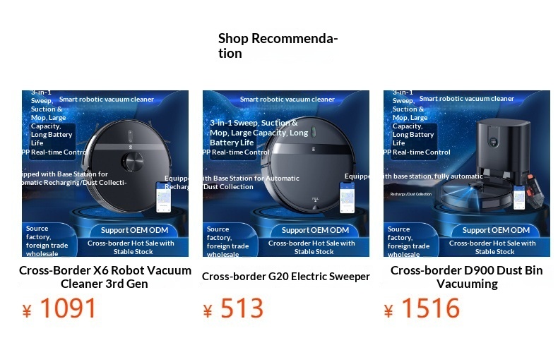 Robot aspirapolvere CrossBorder X20 completamente automatico con navigazione laser LDS e controllo tramite app mobile, senza bisogno di lavaggio._voghion.com