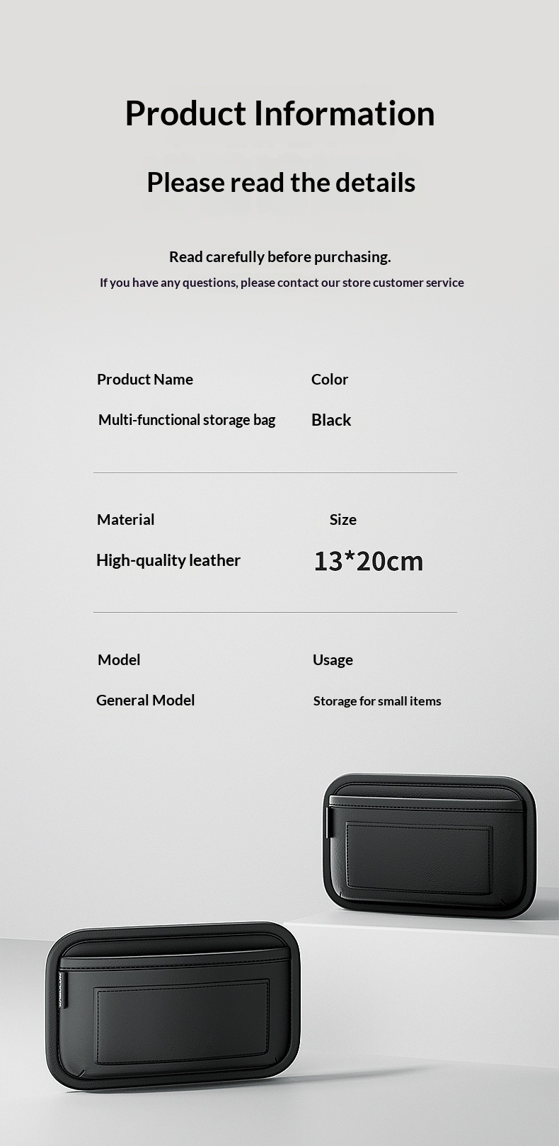 Multifunctionele opbergtas voor voor- en achterstoelen, hangende organizer, sterke zelfklevende achterkant voor in de auto_voghion.com