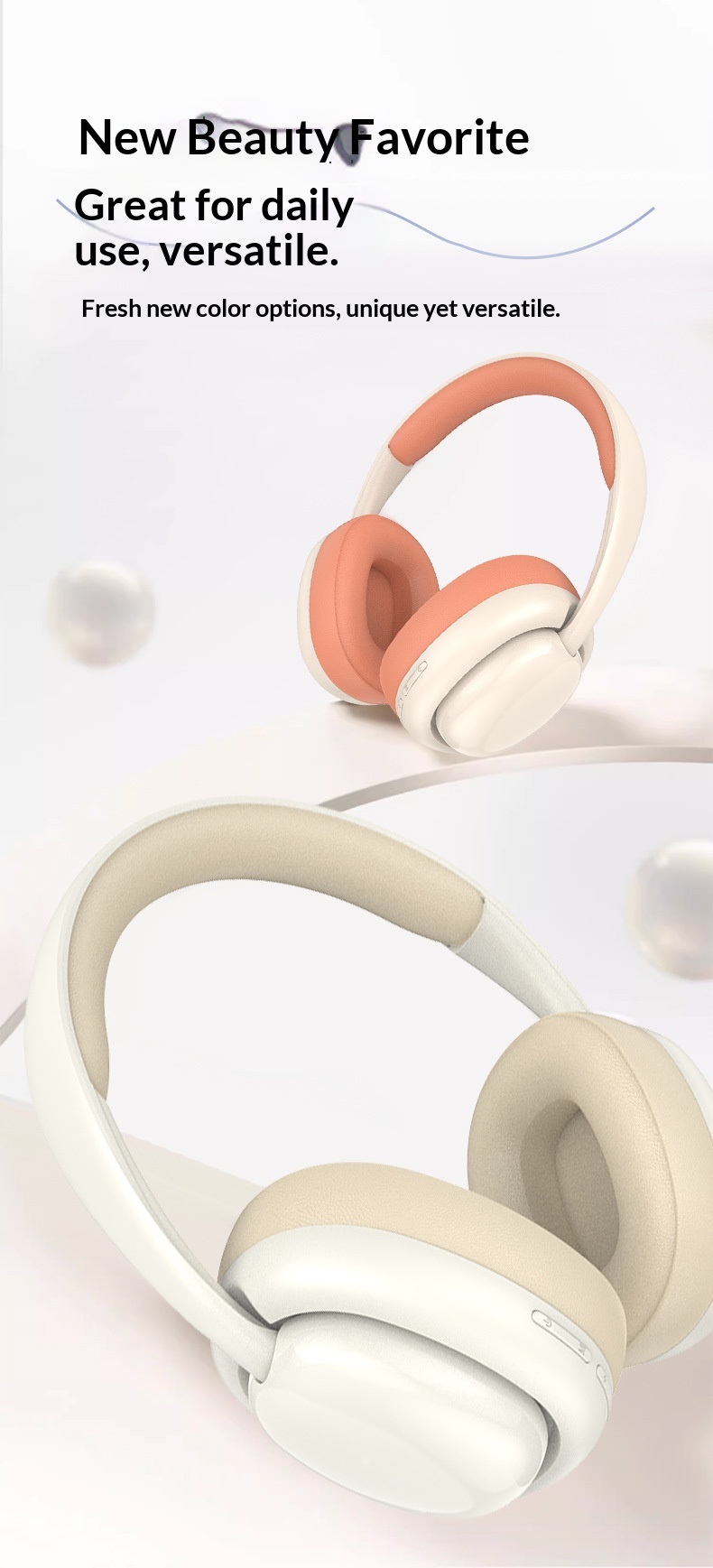 Customized Cross-border Private Model P7236 Wireless Over-ear Bluetooth Headphones With Full-coverage Earcups, Stereo_voghion.com