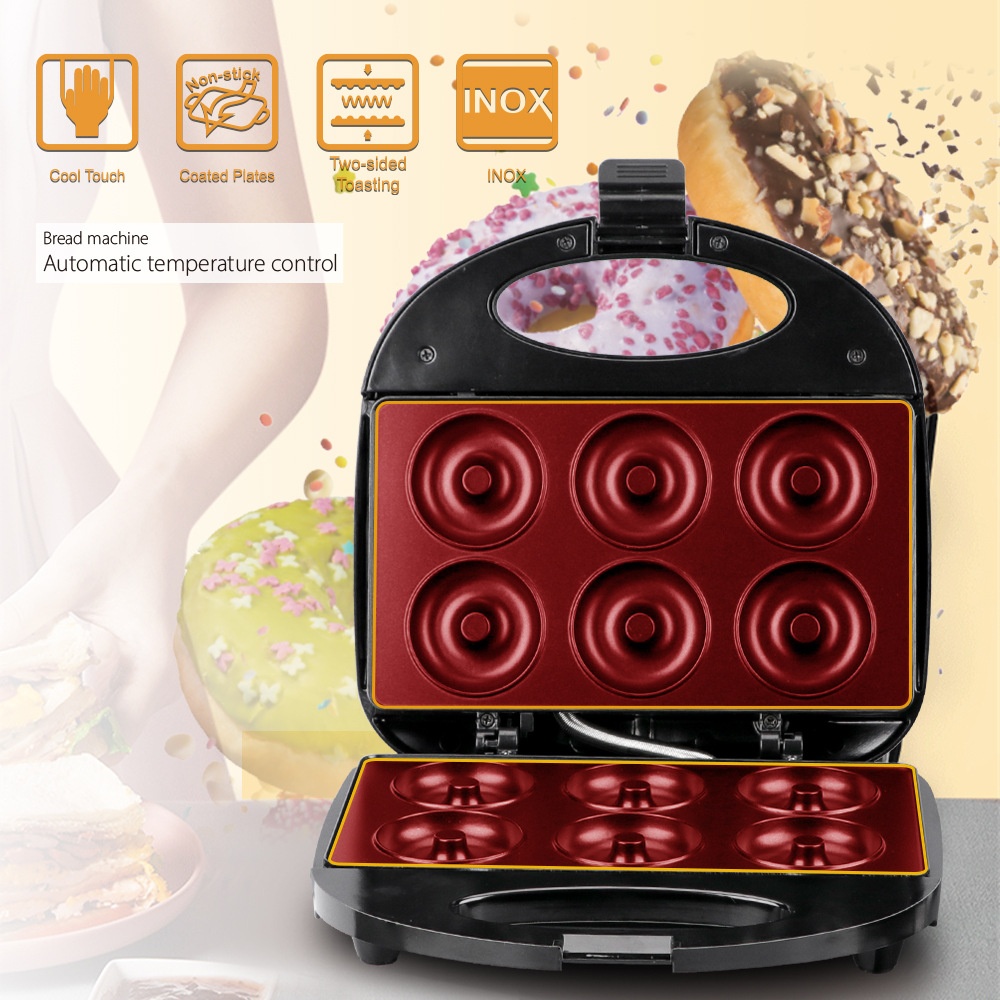 RAF EU Standard Household Breakfast Donut Fully Automatic Mini Round Cake Double-Sided Heating Electric Griddle Light_voghion.com