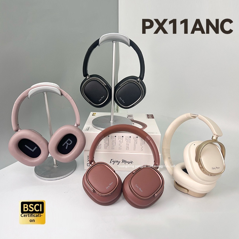 Retro New Active Noise Cancelling Wireless Over-Ear Bluetooth Headphones With Deep Bass Full Coverage Headset_voghion.com