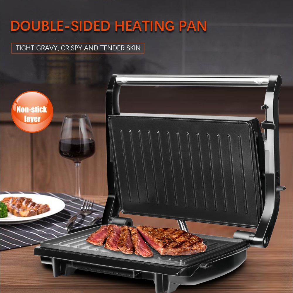 Sandwich Maker And Panini Grill For Breakfast And Meat Toaster_voghion.com