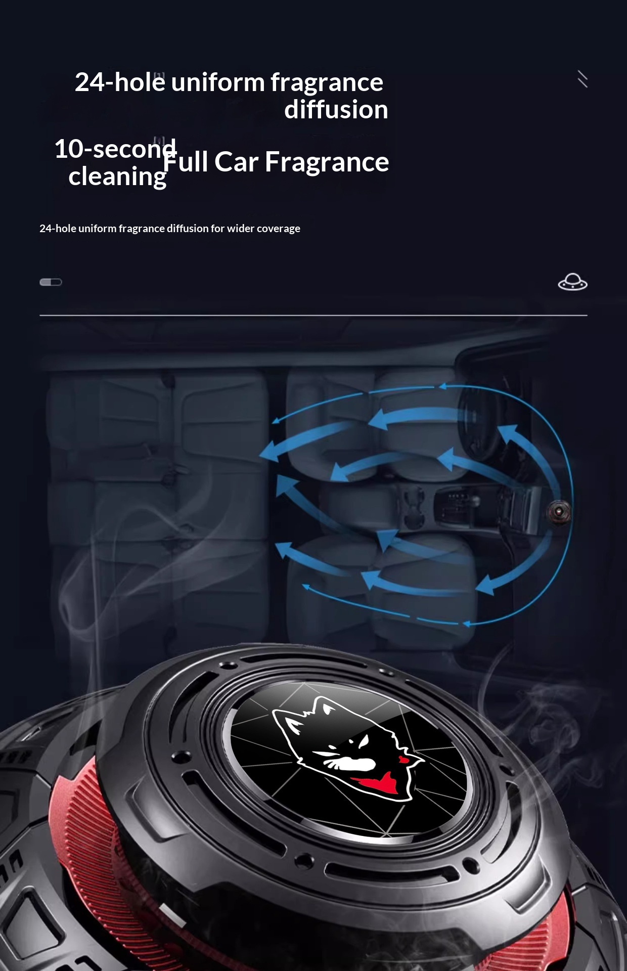 Ambientador carro disco voador ornamento tablier acessório_voghion.com