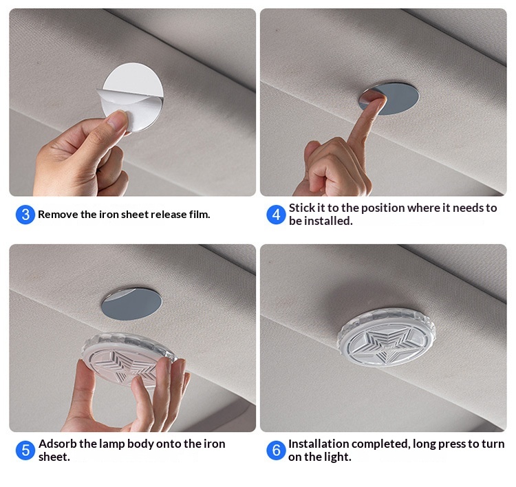 Installationsfreie, farbenfrohe LED-Innenraumbeleuchtung für Wohnmobile und Autos – dekorative Leselampe_voghion.com