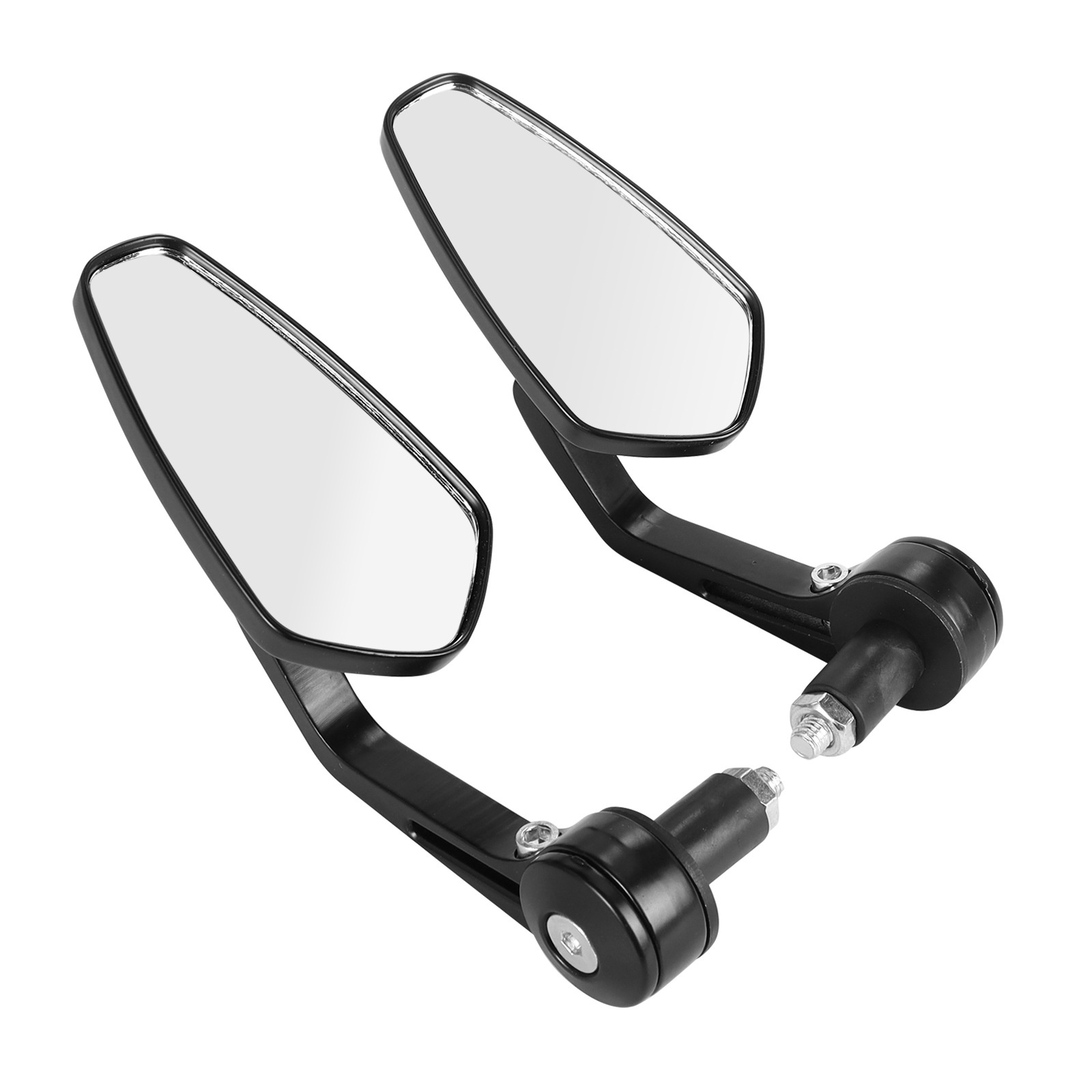 Specchietto retrovisore blu riflettente e girevole per manubrio pieghevole di moto e veicoli elettrici._voghion.com