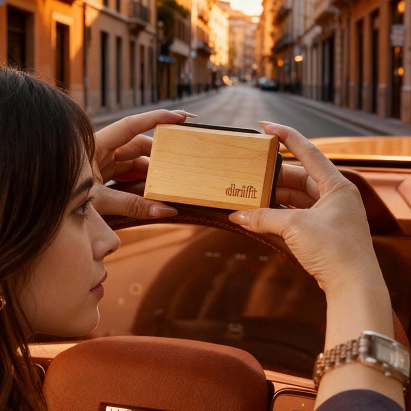 Unsichtbarer Auto-Lufterfrischer für die Sonnenblende: Duftendes Holzornament mit luxuriöser, eleganter Haptik und langanhaltendem Duft._voghion.com