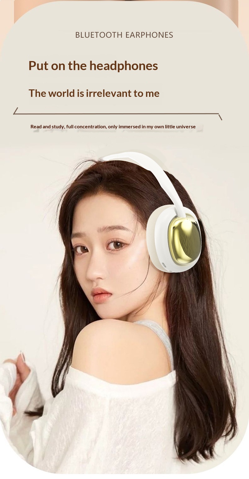 Over-ear Bluetooth Headphones Stereo Wireless For Sports Mobile_voghion.com