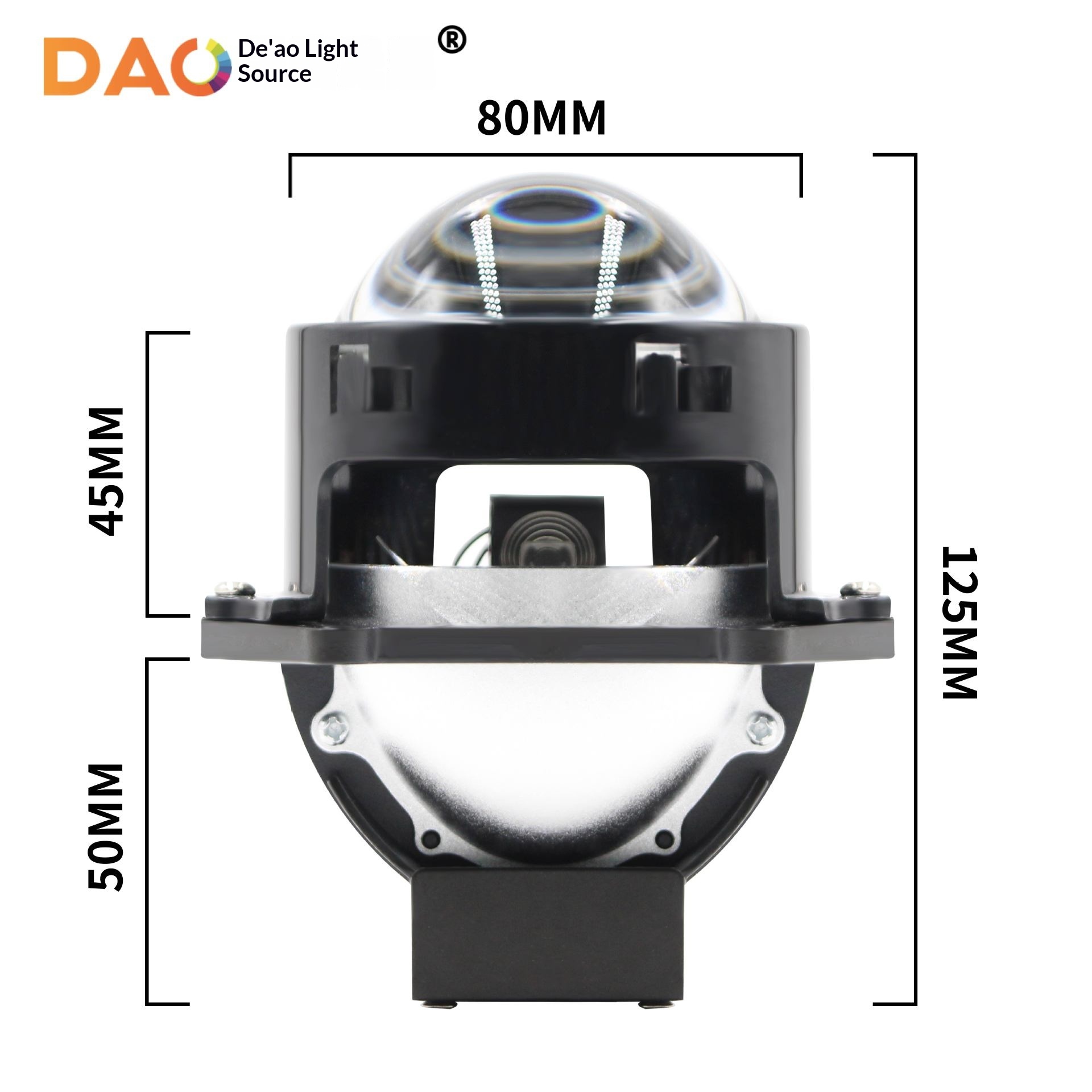 New B8 Beam Lens Dual Lamp Cup Car LED Headlight Super Bright Focused Light Universal Modification_voghion.com