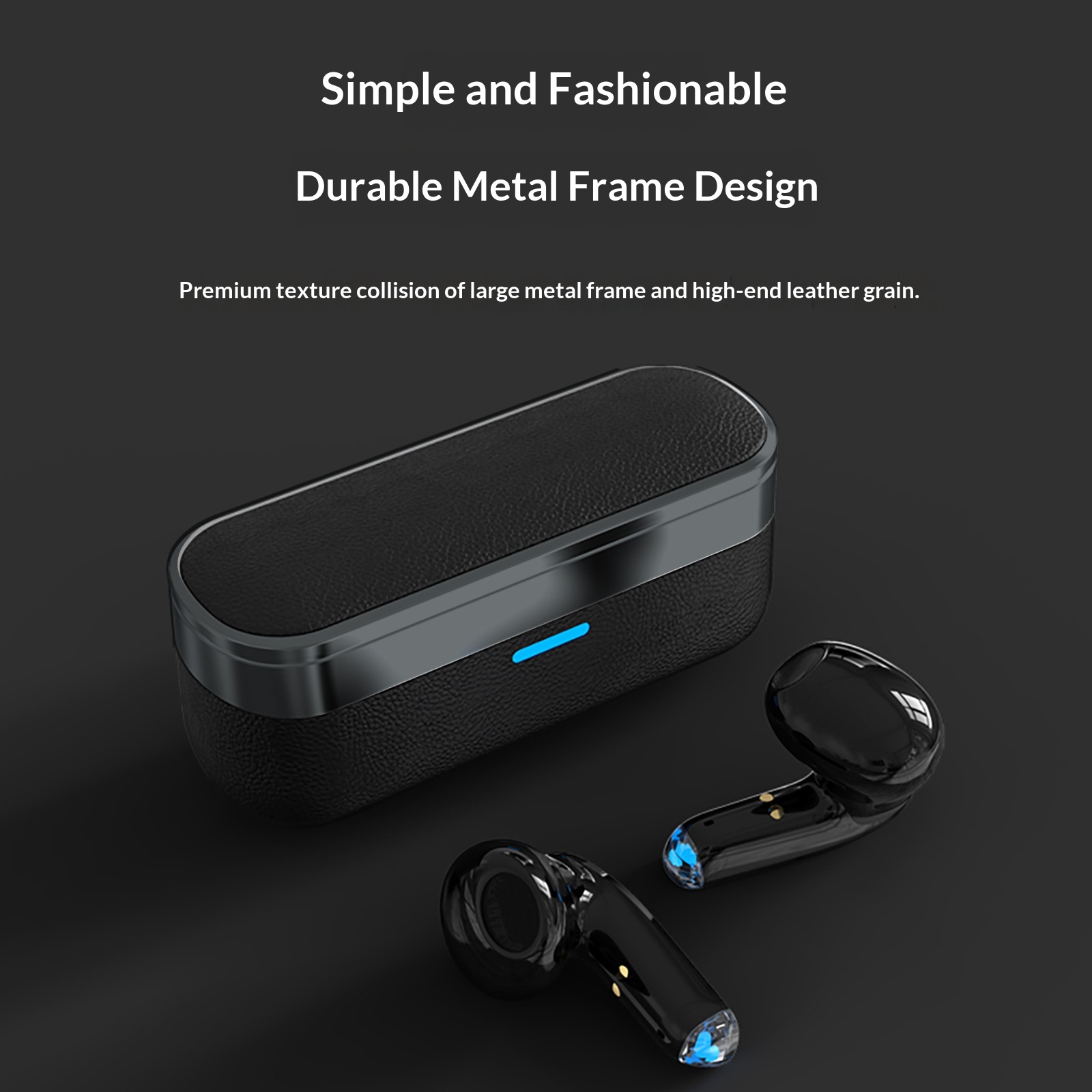 2025 New Model Simple And Stylish High-End Lychee Leather Texture Wireless Bluetooth Headphones Wholesale_voghion.com