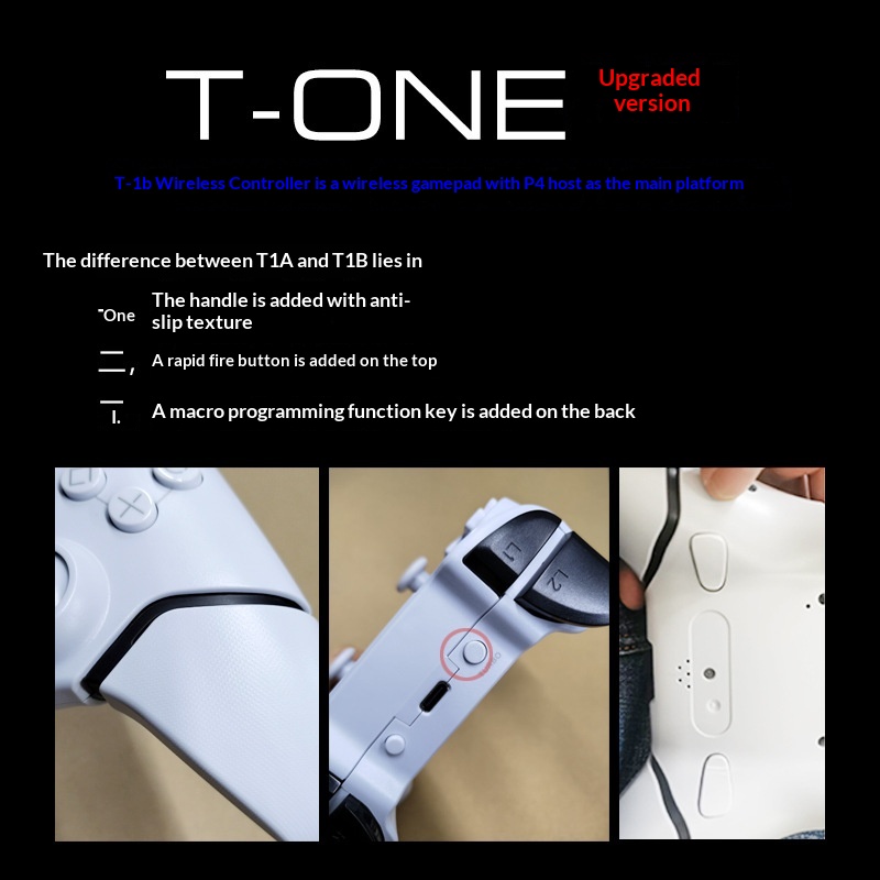 Manette T1B PS4 Pro, PC, tablette, Steam, It Takes Two, iOS, mobile, sans fil, Bluetooth, vibration_voghion.com