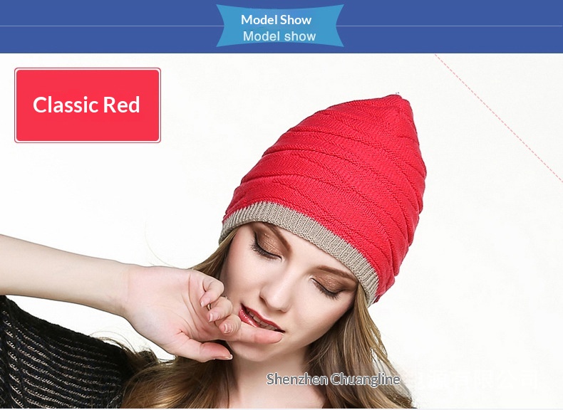 Knitted Bluetooth Beanie Hat With Wireless Headphones Music Cap_voghion.com