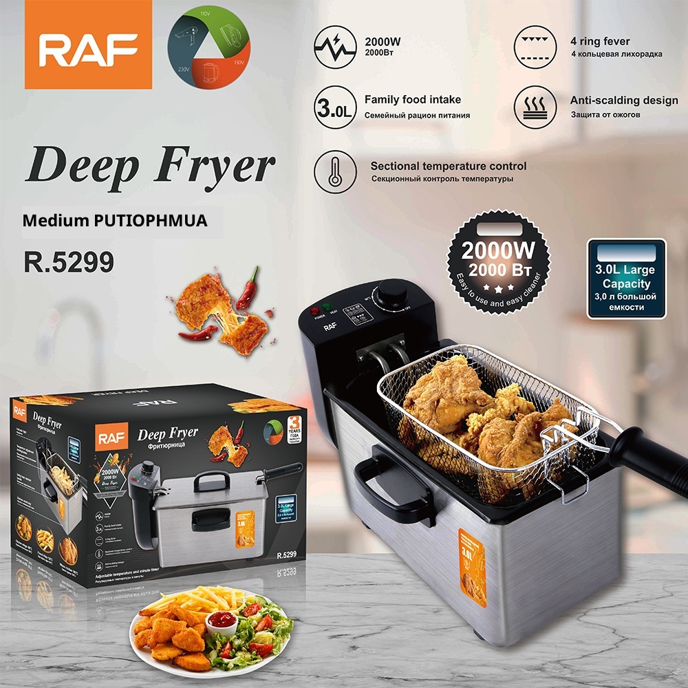 RAF-Grenzüberschreitende europäisch-amerikanische Standard-Haushaltsfritteuse, gewerbliche elektrische Fritteuse für Pommes frites und_voghion.com