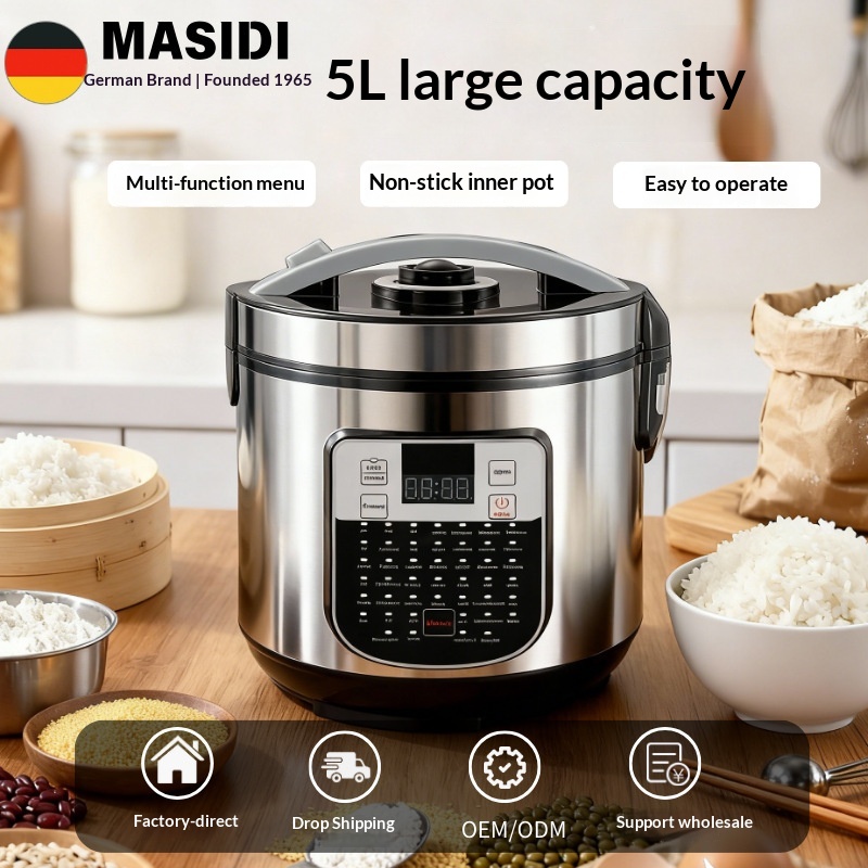 European Standard Cross-Border Russian Household Non-Stick Pot 5L Multi-Function 24-Hour Insulation Smart Rice Cooker_voghion.com