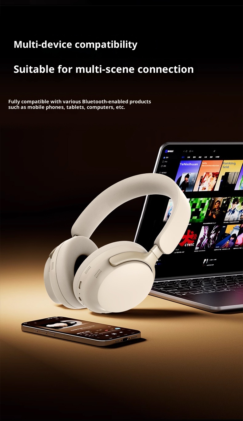 Bluetooth Headphones Wireless Stereo Over-ear Headset For Mobile_voghion.com