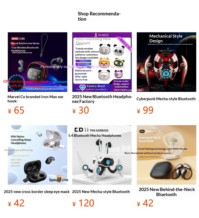 Wireless Bluetooth Gaming Earphones Low Latency Long Battery Life_voghion.com
