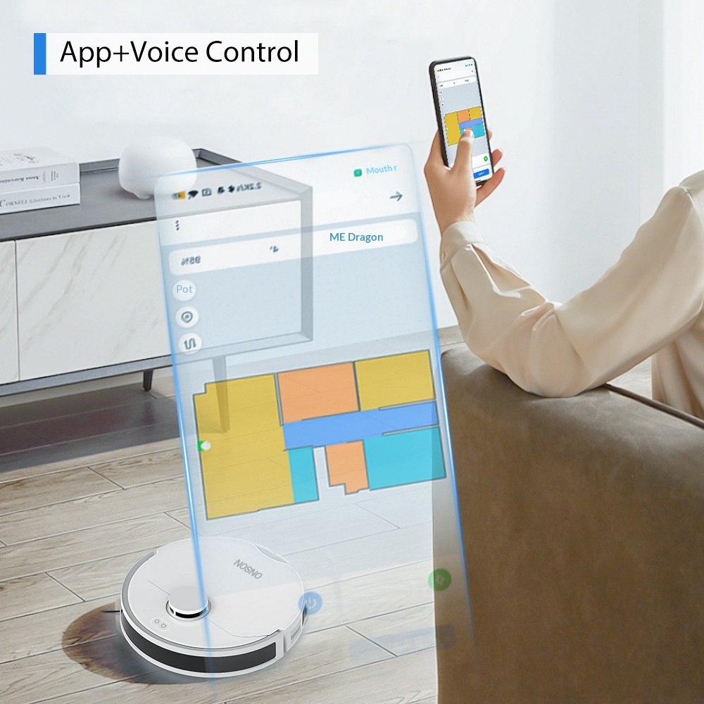Robot aspirapolvere CrossBorder X20 completamente automatico con navigazione laser LDS e controllo tramite app mobile, senza bisogno di lavaggio._voghion.com