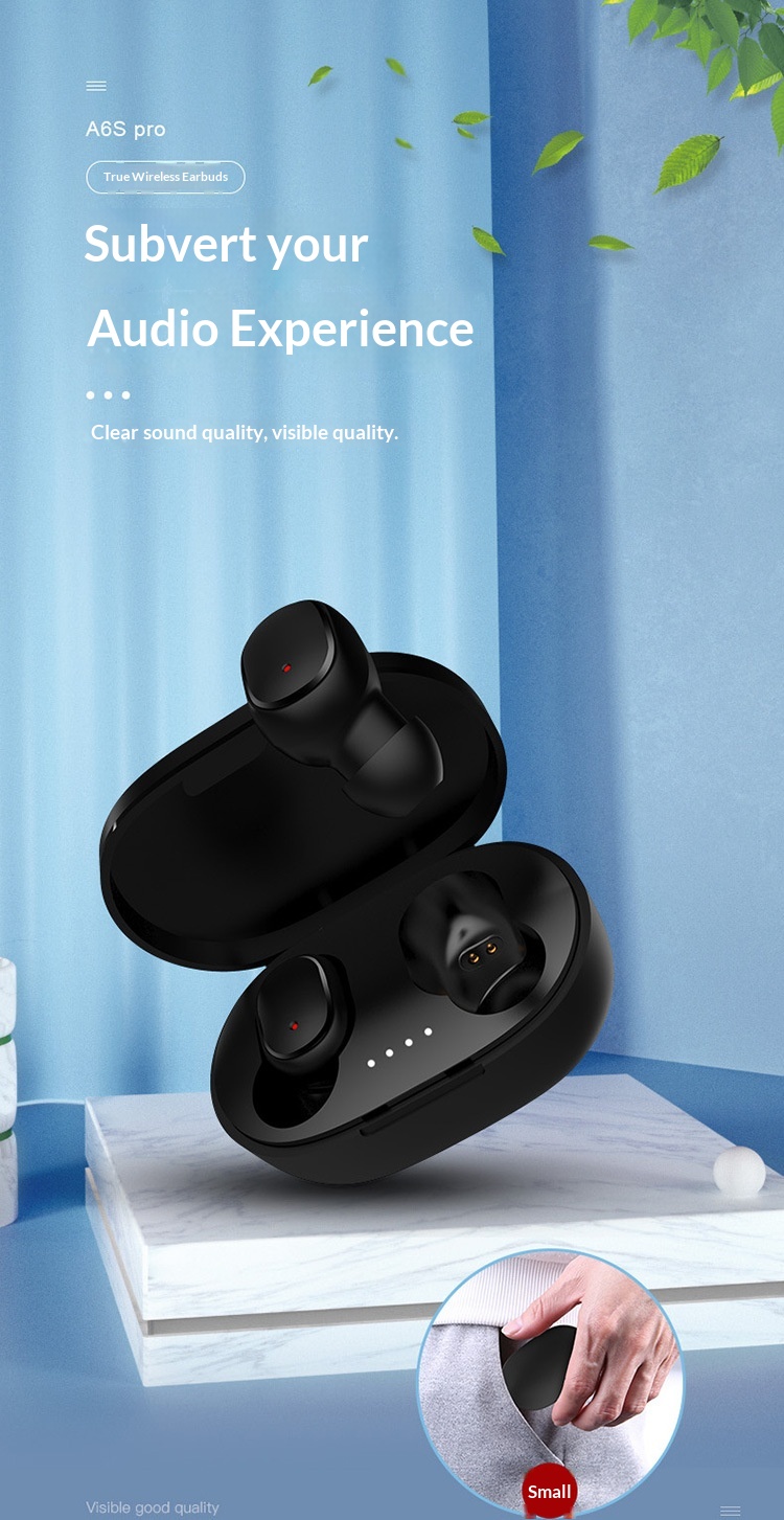 A6s Tws Wireless Bluetooth Earphones With Noise Cancelling Stereo_voghion.com