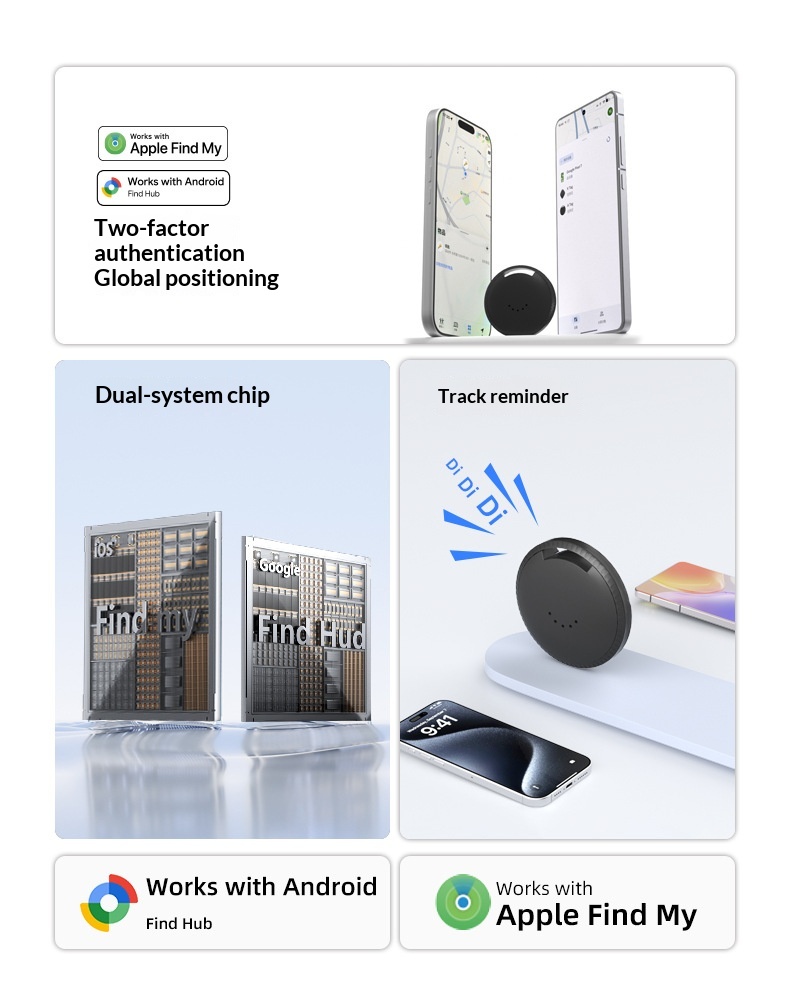Grenzüberschreitender iOS-kompatibler Locator, geeignet für Android-Geräte im Ausland, MFI- und Google-Doppelzertifizierung, Wallet-Funktion und Anti-Verlust-Funktion_voghion.com