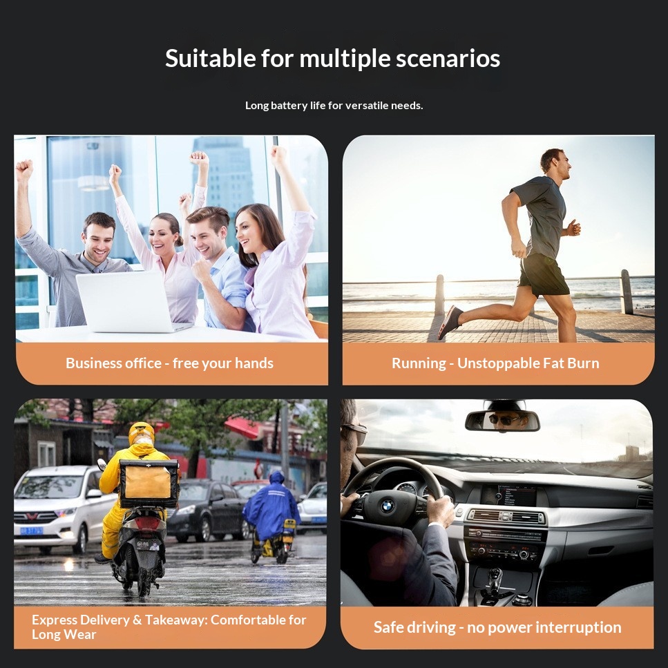 Cross-Border Private Model TWS Bluetooth Ear Hook ENC Dual Mic Noise Cancelling Call Touch Control Digital Display_voghion.com