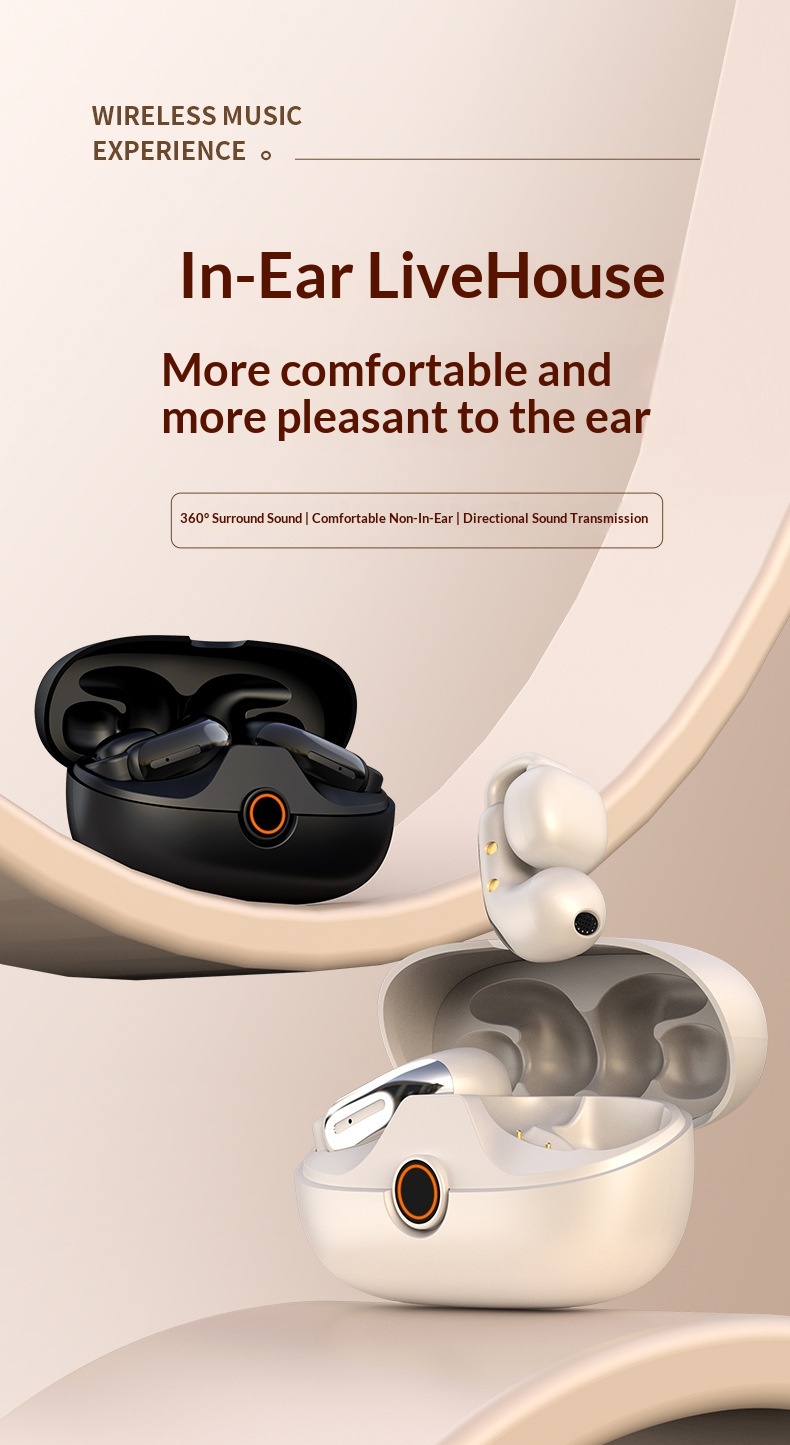 Wireless Bluetooth Earphones With Noise Cancelling And Ear Hooks_voghion.com